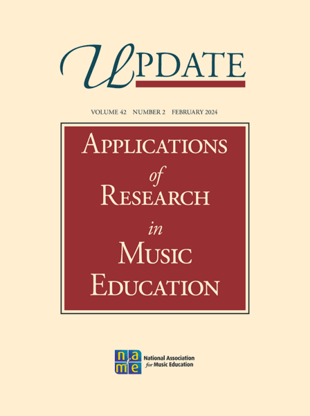 February 2024 UPDATE cover Update Applications of Research in Music Education February 2024 cover