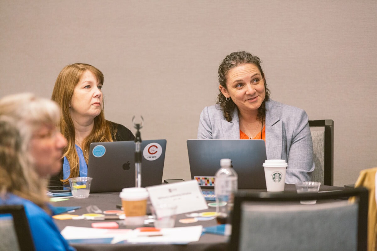 Laura Arthur with Sara Womack at the Advocacy Leadership Institute convening June 2024