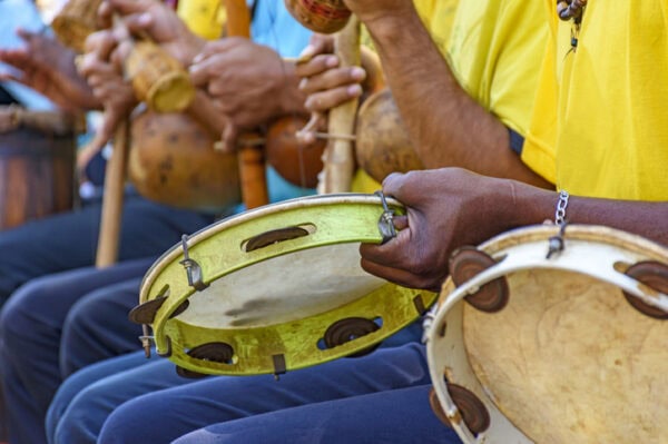 Tambourine berimbau other instruments used in Afro-Brazilian music