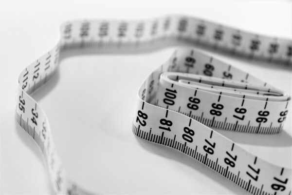 measuring tape on white background